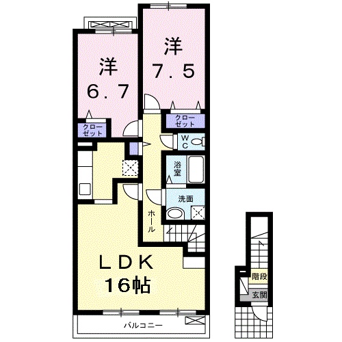 グランソレイユの間取り