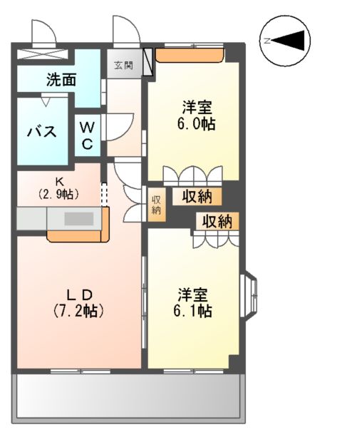 パークサイド鳥居前の間取り