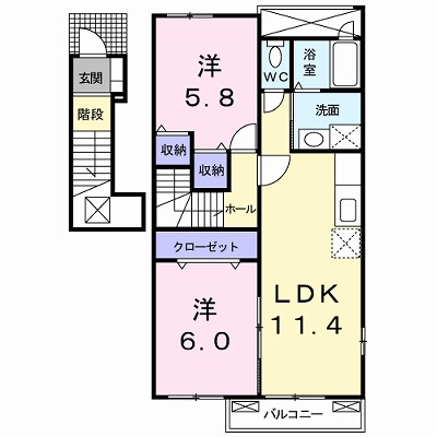 メゾンド・サン Ⅰの間取り
