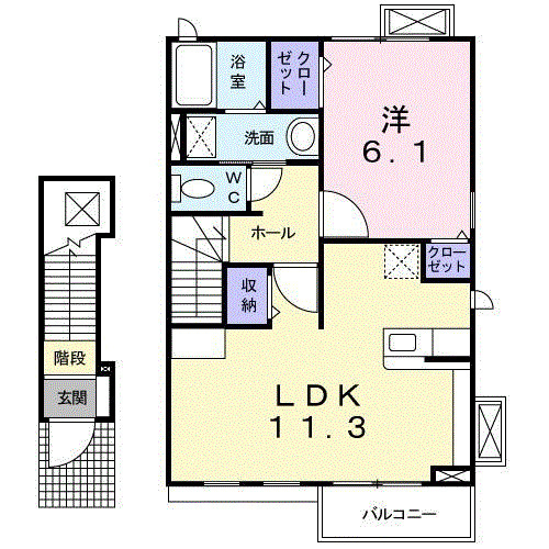 アヴァン新守谷Ⅱの間取り
