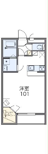 レオパレスラフォーレ風早Ⅱの間取り