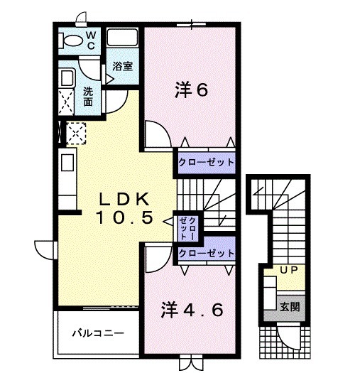 山手メゾン壱 Aの間取り