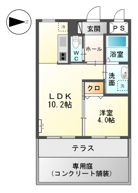 クレシア姪浜の間取り
