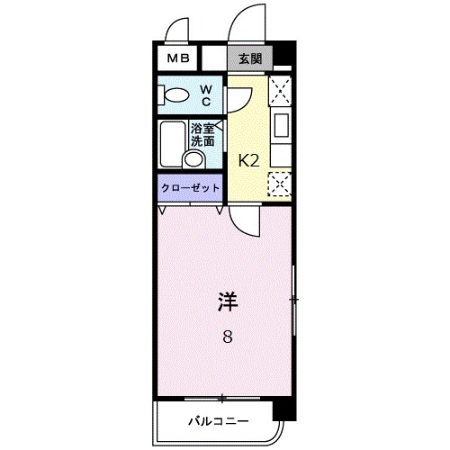 リーブラ都府楼弐番館の間取り