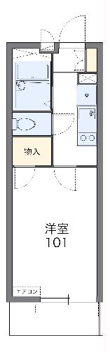 レオパレスブルファーニⅡの間取り