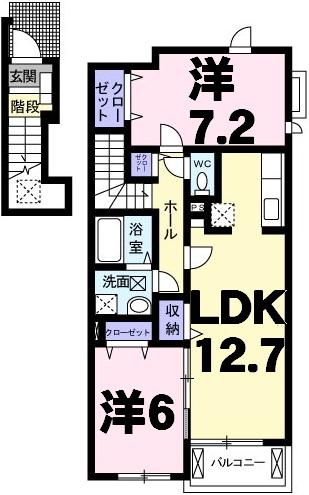 パルティーレ Ⅱの間取り