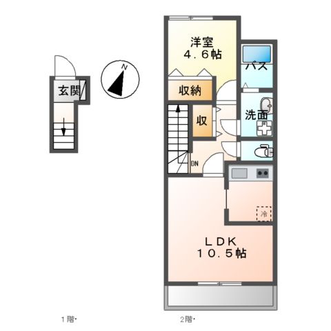 ブランジュ南逆井の間取り