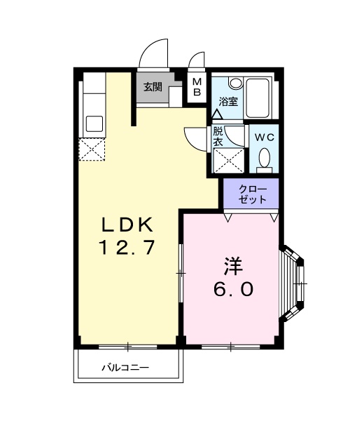 コーポウィスタリアBの間取り