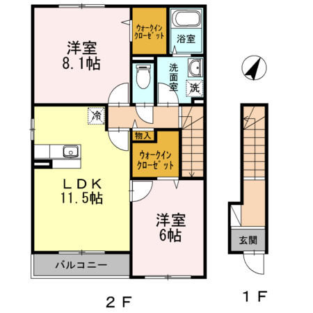 ヴィラボナールⅠの間取り