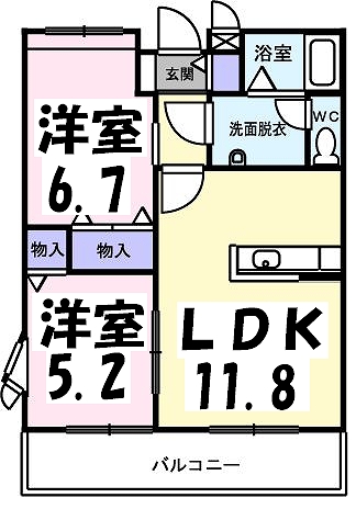 ソル・レヴェンテ・02030号室の間取り
