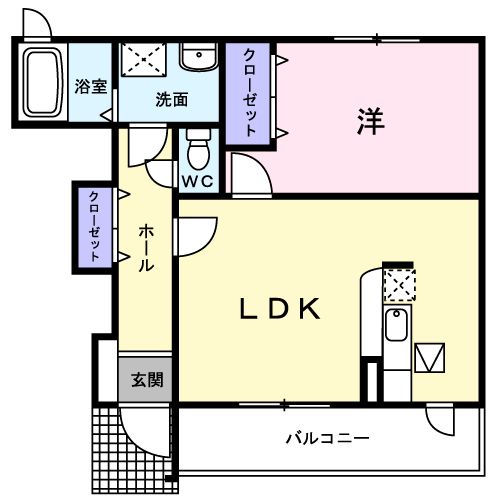 リガーレユーユー 2番館の間取り