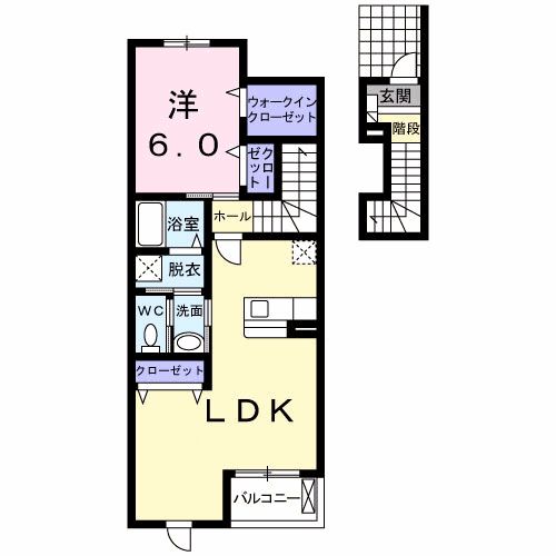 メルヴェールナカムラ参番館の間取り