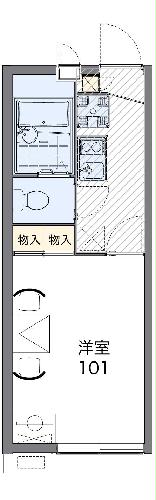 レオパレスメゾンイズミの間取り
