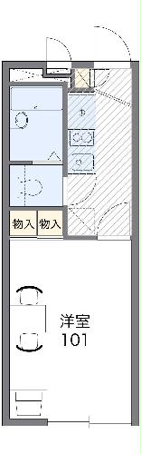 レオパレス花咲の丘Ⅰの間取り