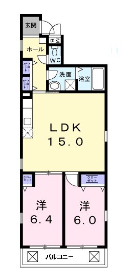 ウィステリア西横浜の間取り
