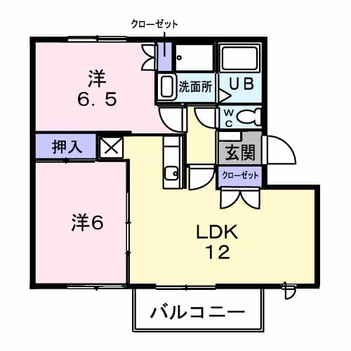 ヴィラ松前台Aの間取り