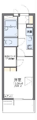 レオパレスエムズ柏の間取り