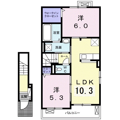 メゾン ドゥ カルムの間取り
