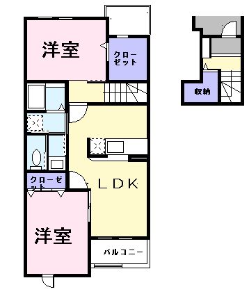 ファンタジア ヒルズBの間取り