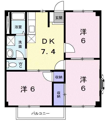 コートビレッジCの間取り