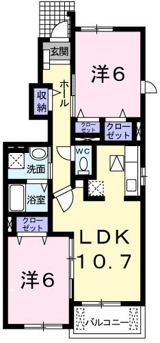 メゾン・ドゥ・ソレイユ Bの間取り