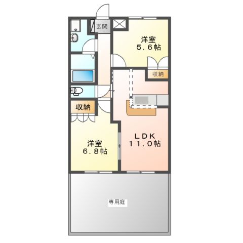 フレンドハウスの間取り