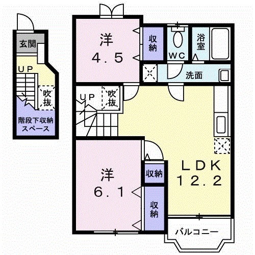 ベルデュール白羽Cの間取り