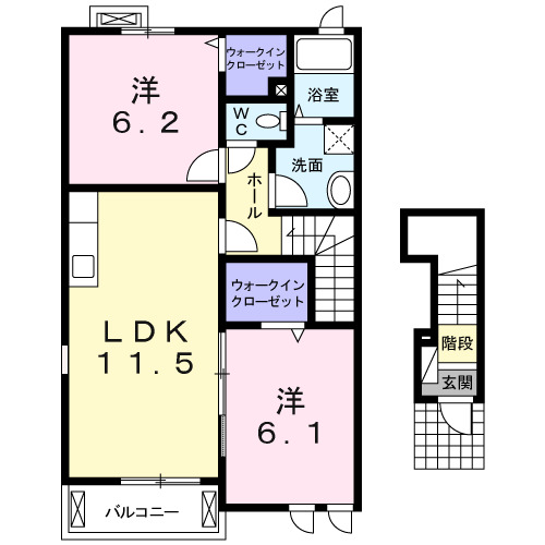 グラースクローⅡの間取り