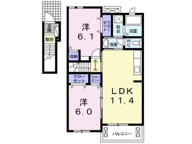 ビラ ステージ et Ⅱの間取り