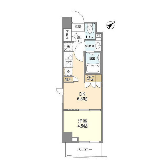 バウスフラッツ品川大井町の間取り