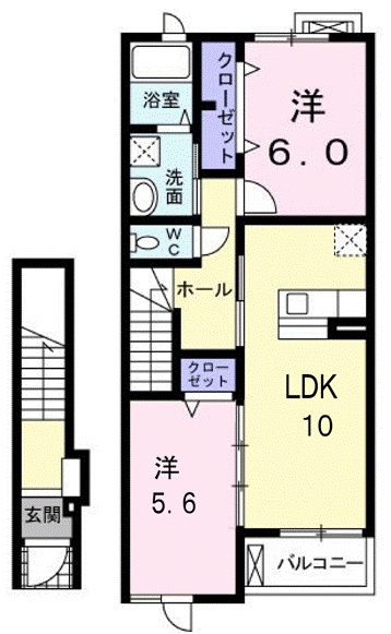 ヴィラ・ア・ラ・モードⅠ Bの間取り