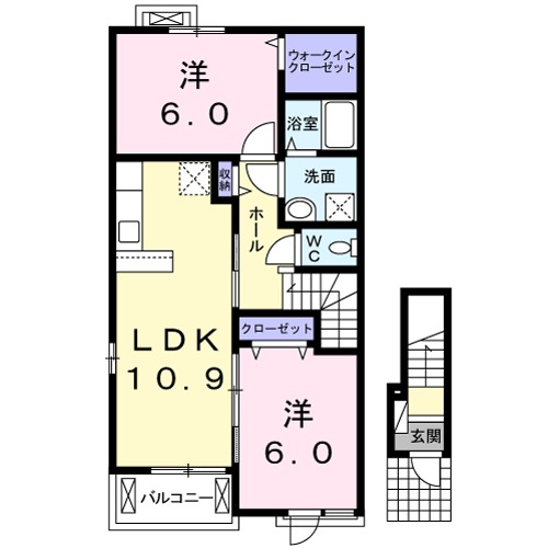シャトーハイツⅠの間取り