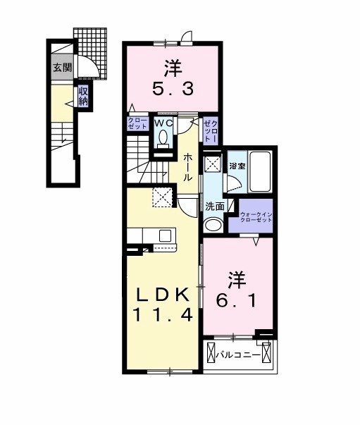 ベルウッド Ⅱの間取り
