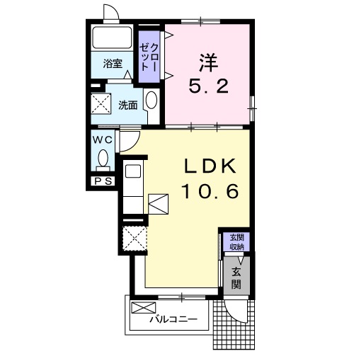 ハイムコンフォート下地の間取り