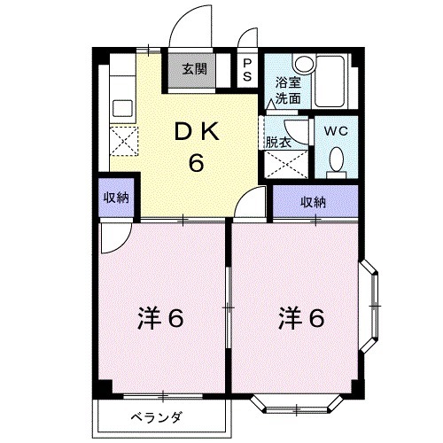 エルディム東陽Ⅲ・02010号室の間取り