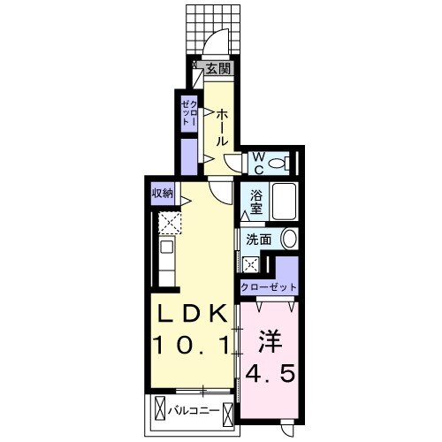アンソレイユ北原Ⅱの間取り