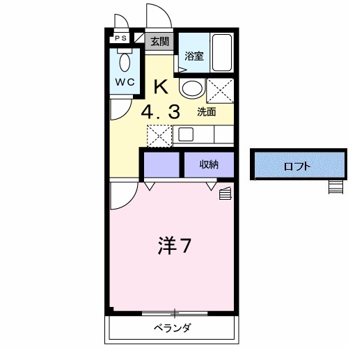 アゼリア HAGA Bの間取り