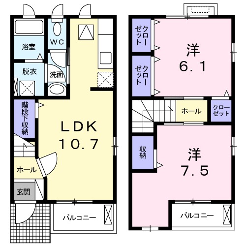 スペース フォース Aの間取り