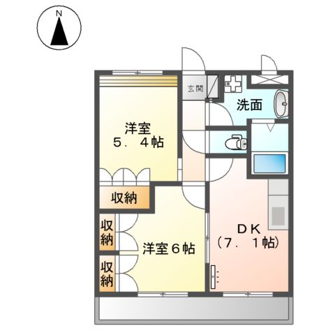 パルハイム郡山の間取り