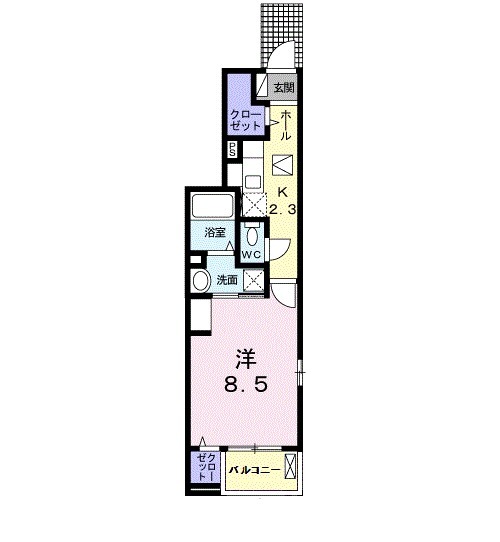 Villa 朱雀の間取り