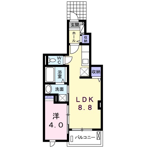 シャン・ド・フルールⅢ番館の間取り