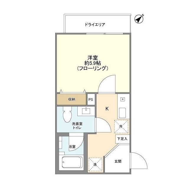 サンレイ市ヶ谷の間取り