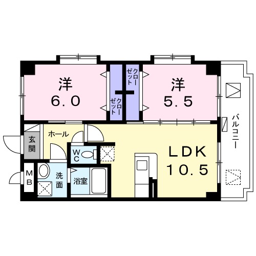 カーサ ソマヤマの間取り