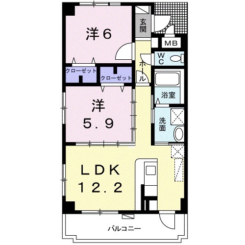 パークサイドレジデンスⅡの間取り