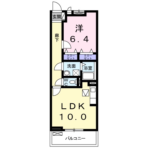 メゾン川勝Ⅲの間取り
