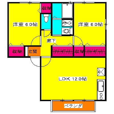 セーラム小仙波の間取り