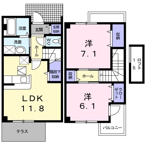 ラフレシ-ル レストⅠの間取り