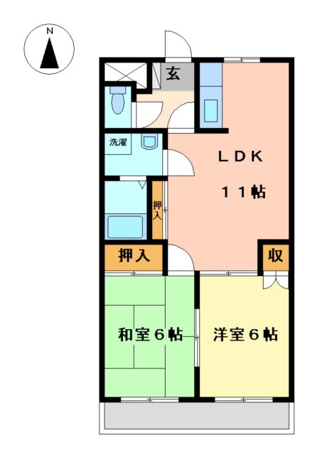 プリベール上桂の間取り
