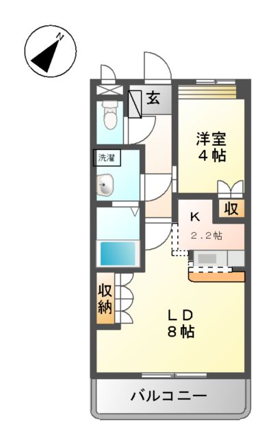 101号室の間取り