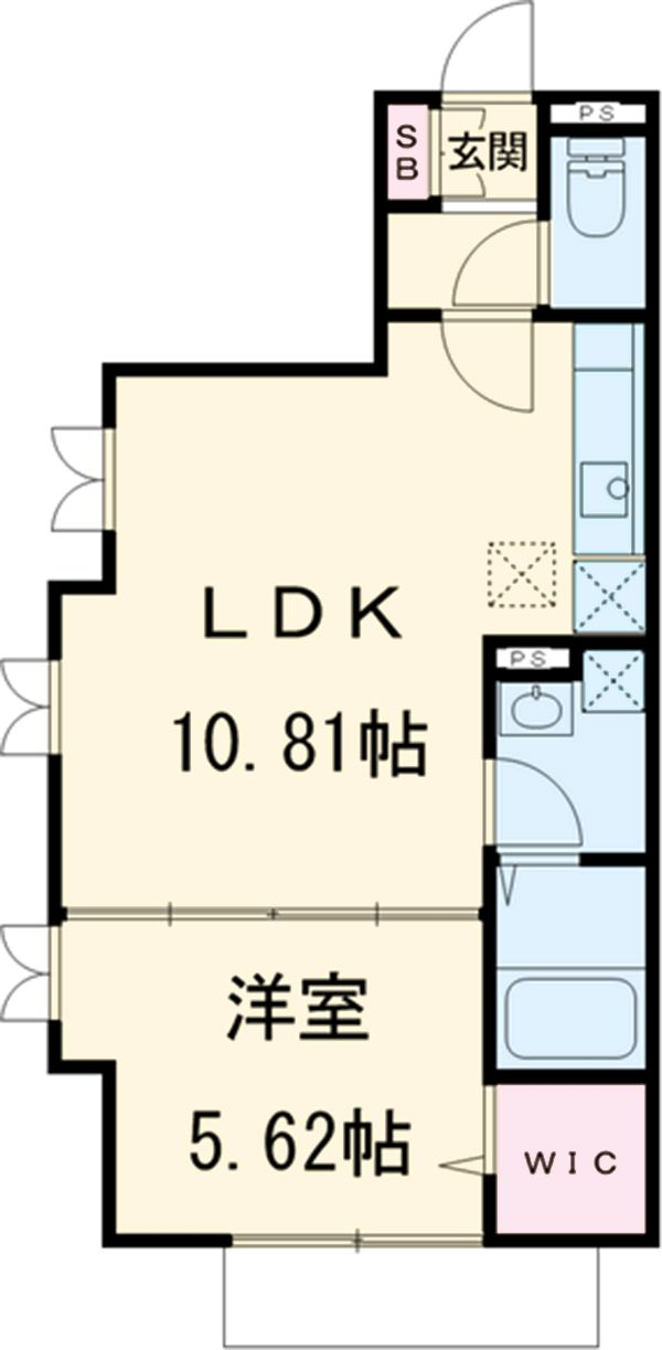 能ヶ谷の完工年月(2018年3月)築の賃貸アパートの間取り
